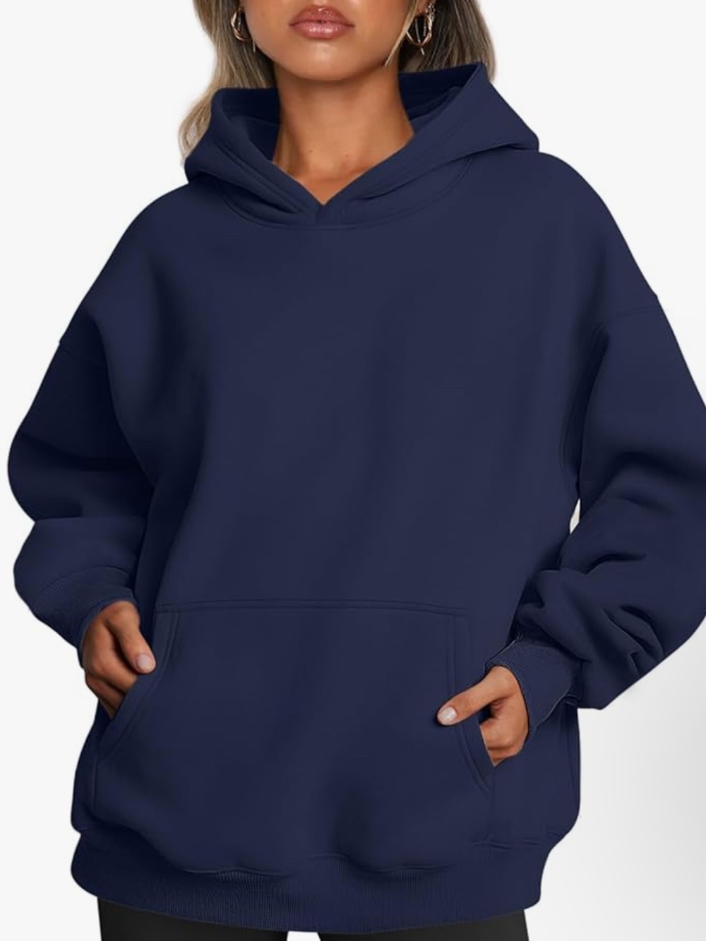 Women's Navy Oversized Hoodie Sweatshirt